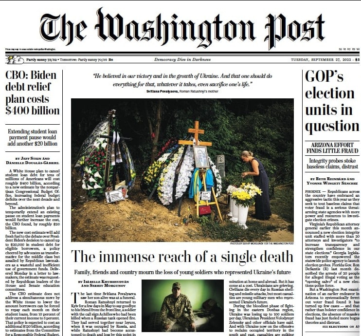 华盛顿邮报-2022-09-27 The Washington Post PDF