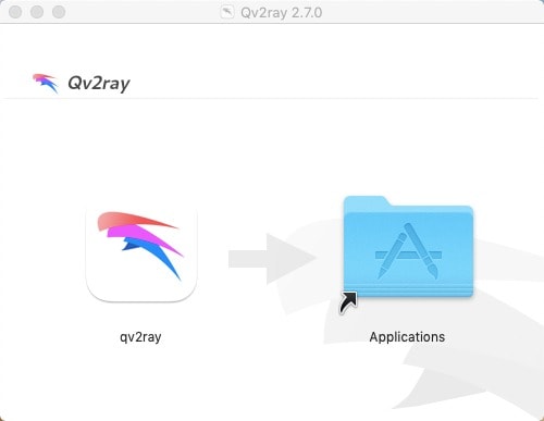图.1 macOS 安装 Qv2ray