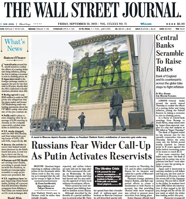 华尔街日报-2022-09-23 The Wall Street Journal PDF