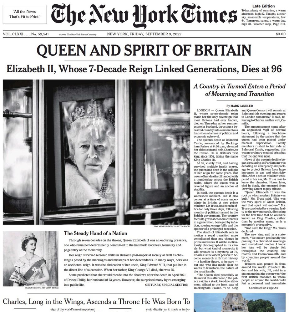 纽约时报 The New York Times -2022-09-09 高清pdf版