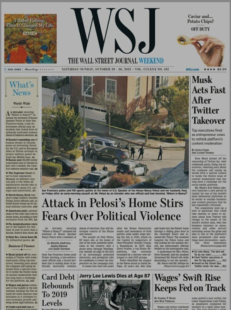 华尔街日报-2022-10-29 The Wall Street Journal PDF