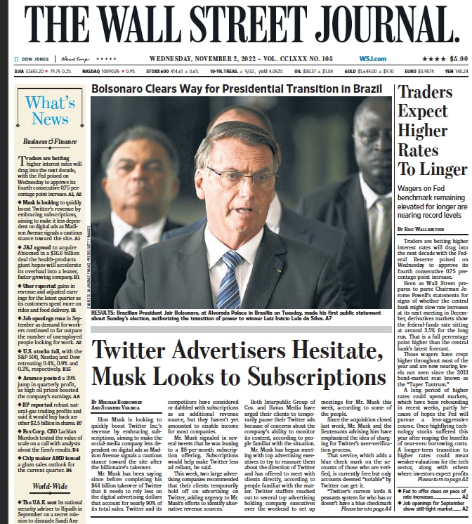 华尔街日报-2022-11-02 The Wall Street Journal PDF