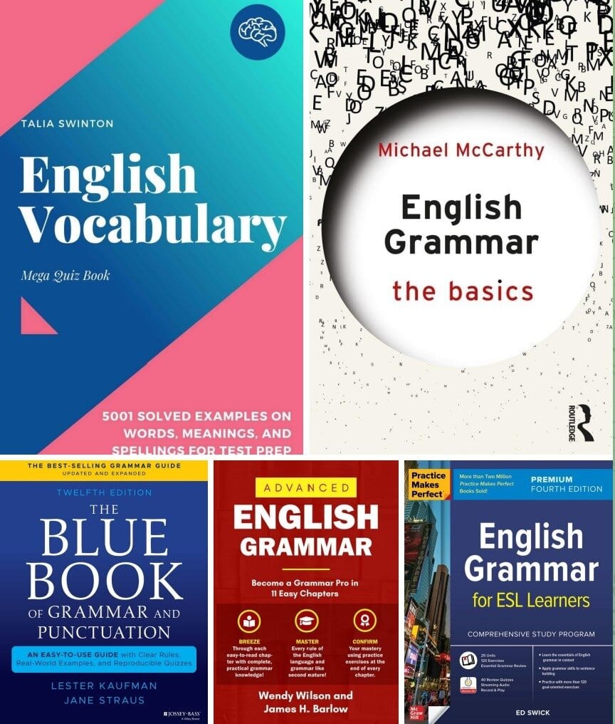 英语学习图书五册 English Vocabulary Mega Quiz Book